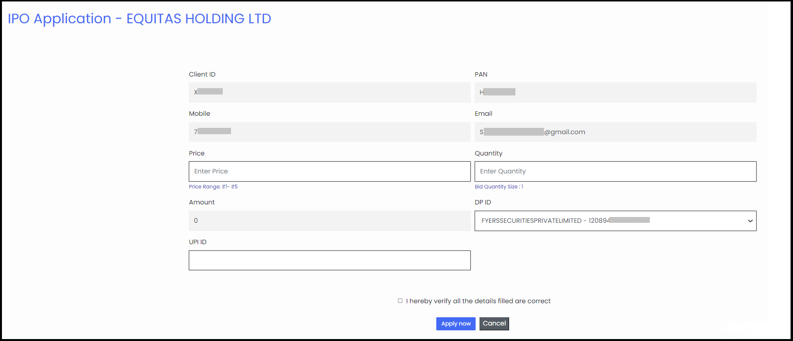 How to PreApply for an IPO on FYERS