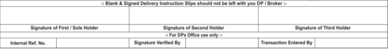 DIS Signature and Courier Section